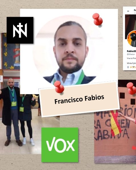 Aquí tenemos la cara y nombre de " Fabio el ario" interventor de vox y en sus noches locas se pone la capucha para ir con nucleo nacional . Gracias <a href="/wiesenthal1632/">Romàn🔻</a> por tu trabajo.