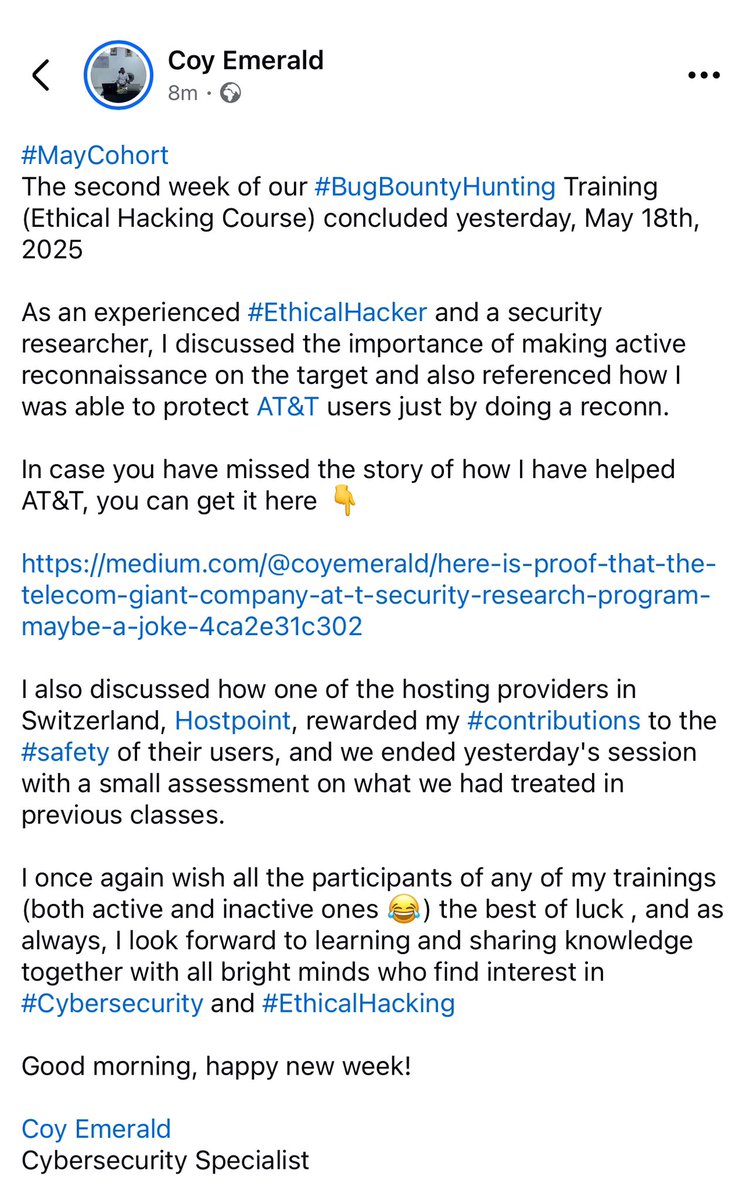 CoyEmerald1's tweet image. #BugBountyHunting Training…………