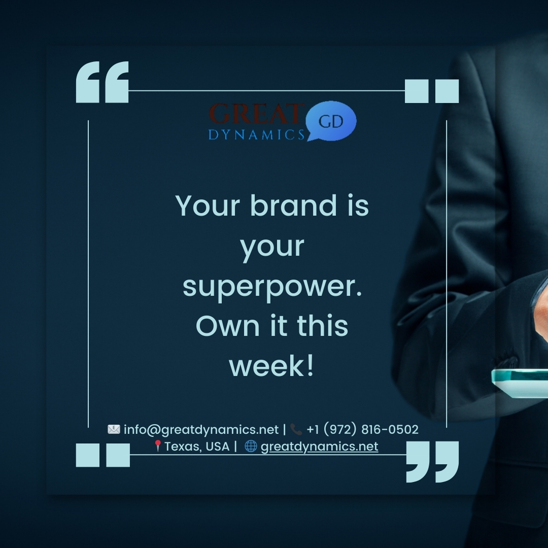 GreatDynam66939's tweet photo. Your brand is your superpower. Own it this week!

Start your week strong with bold branding, sleek websites, and creative strategy that turns heads and clicks. 💡
At Great Dynamics, we build brands that speak volumes. 

Let’s design your digital success.
📧 info@greatdynamics.net
📞 +1 (972) 816-0502
📍 403 Spirehaven Drive, Fate, Texas
🌐 https://t.co/s7sSKvKE8n

👉 #MondayMotivation #BrandWithPurpose #DigitalAgency #WebDesignExperts #GreatDynamics #GrowOnline