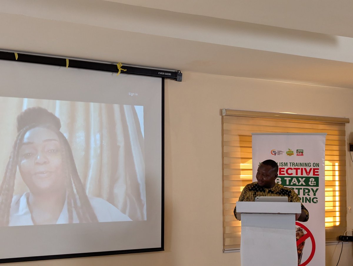 <a href="/bodufemi/">Akinbode Oluwafemi</a> <a href="/CAPPAfrica/">C A P P A</a> Joy Amafah-Isaac (@jamafah), In-Country Coordinator, Food Policy Programme delivered <a href="/IncubatorGHAI/">Global Health Advocacy Incubator</a>'s goodwill message. #SSBTax #HealthyFoodPolicy