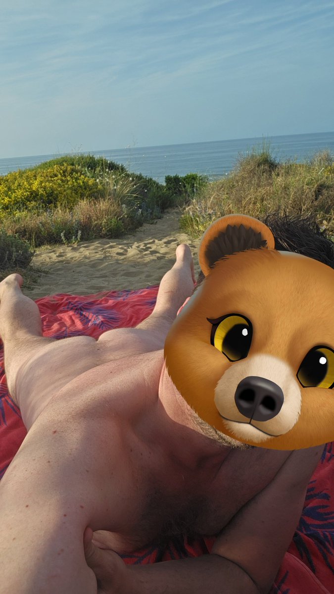 Laid on the nude beach,tanning my ass.....whilst <a href="/wankervoyeur/">wankervoyeur</a> is in the woods sucking dick!