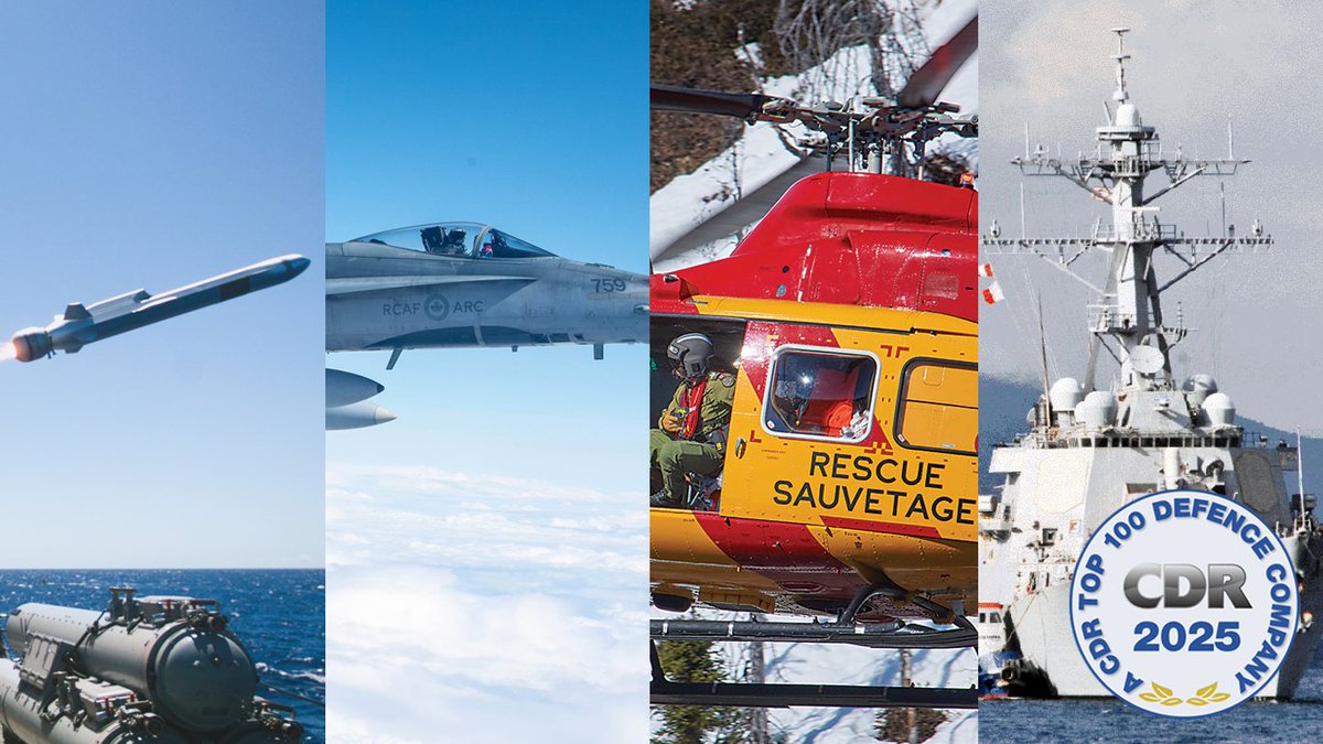 Thrilled to be named a Top 100 Defence Company in Canada by @CanadianDefRev! 🇨🇦🛡️ This acknowledges our dedication to supporting Canada's defence. #CDRTop100 #DefenceIndustry #SercoCanada
