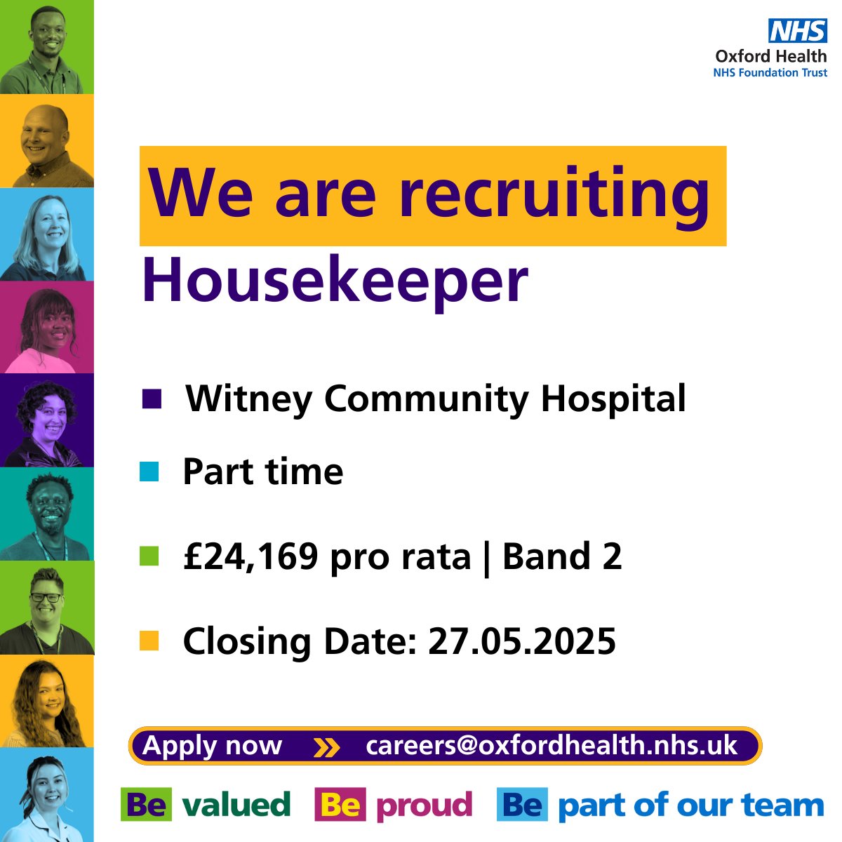 We’re looking for a Part-Time Housekeeper to join our team, providing essential cleaning and catering support across the hospital.
 
💻 loom.ly/oi6-BCU
📆 Closing date: 27.05.2025
📍 Witney, Oxfordshire
 
#OneOHFT #HousekeepingJobs #NHSJobs #JoinOurTeam
