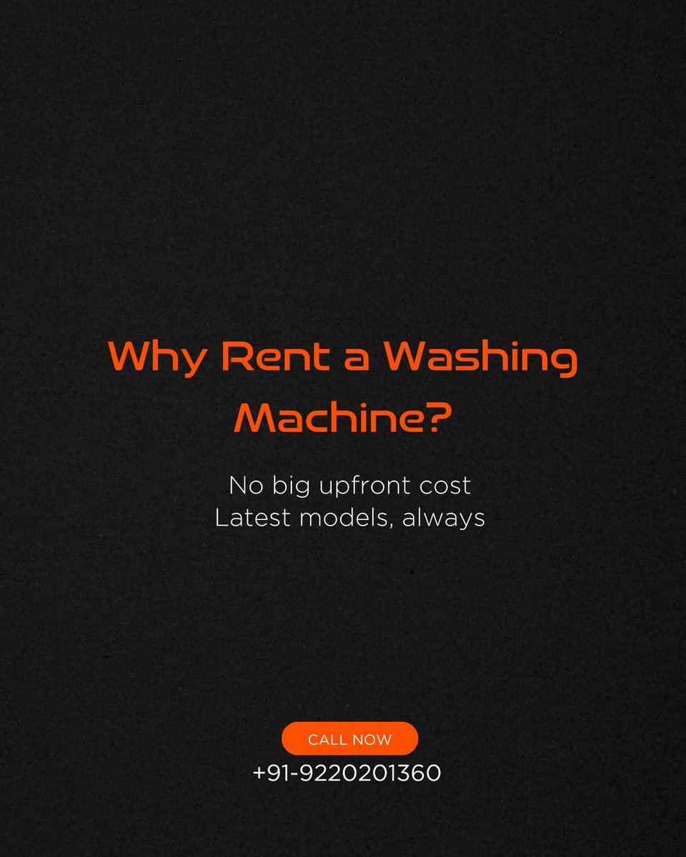 Maurya_service's tweet photo. ✨ Spotlight on Washing Machines
Why buy when you can rent smart?
✅ No repair costs
✅ Monthly savings
✅ Energy-efficient &amp; reliable

Rent hassle-free. Live stress-free.
— with Maurya Service
📱 Digital marketing by @namah_media 

#Maurya_Service #SmartLivingSpaces https://t.co/tBe0BAgkWG