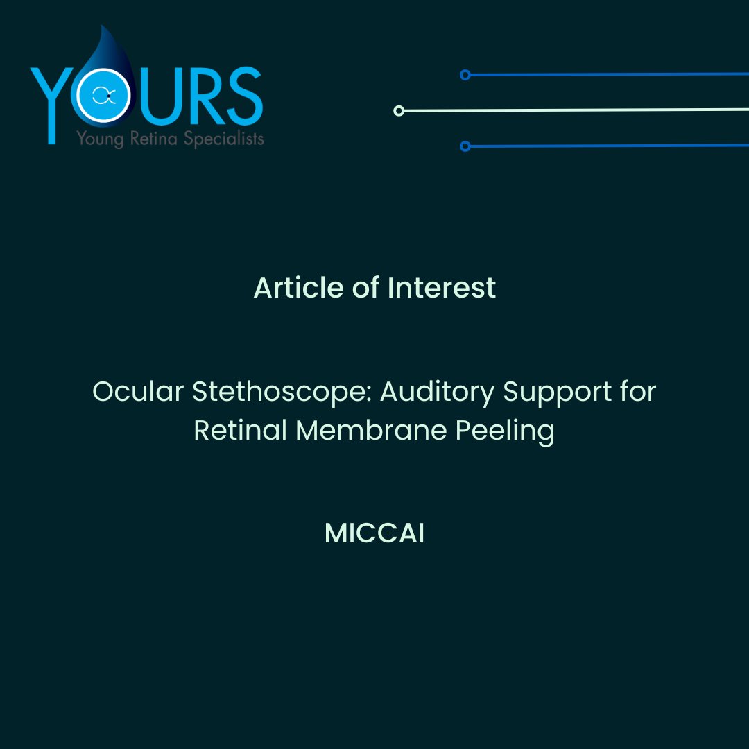 YoungRetina's tweet image. 🔍 New Study Alert! 📚👁️

This study introduces an auditory feedback system that converts real-time iOCT data into sound, helping surgeons gauge the ERM-retina gap during peeling and enhancing spatial awareness through sonification.

#iOCT #SurgicalInnovation