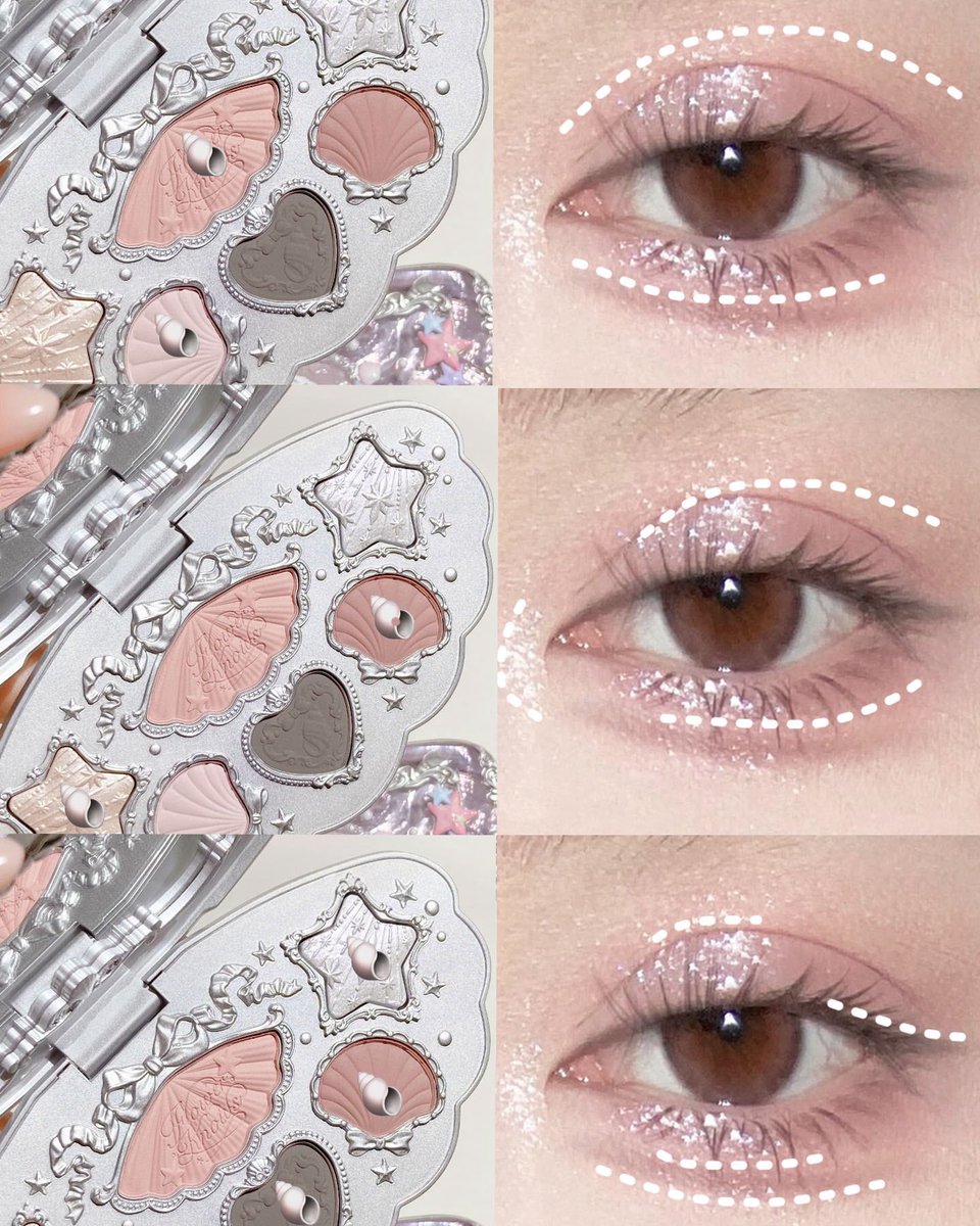 🐚シェルズジュエルコレクション 6色アイシャドウパレット 🌊01