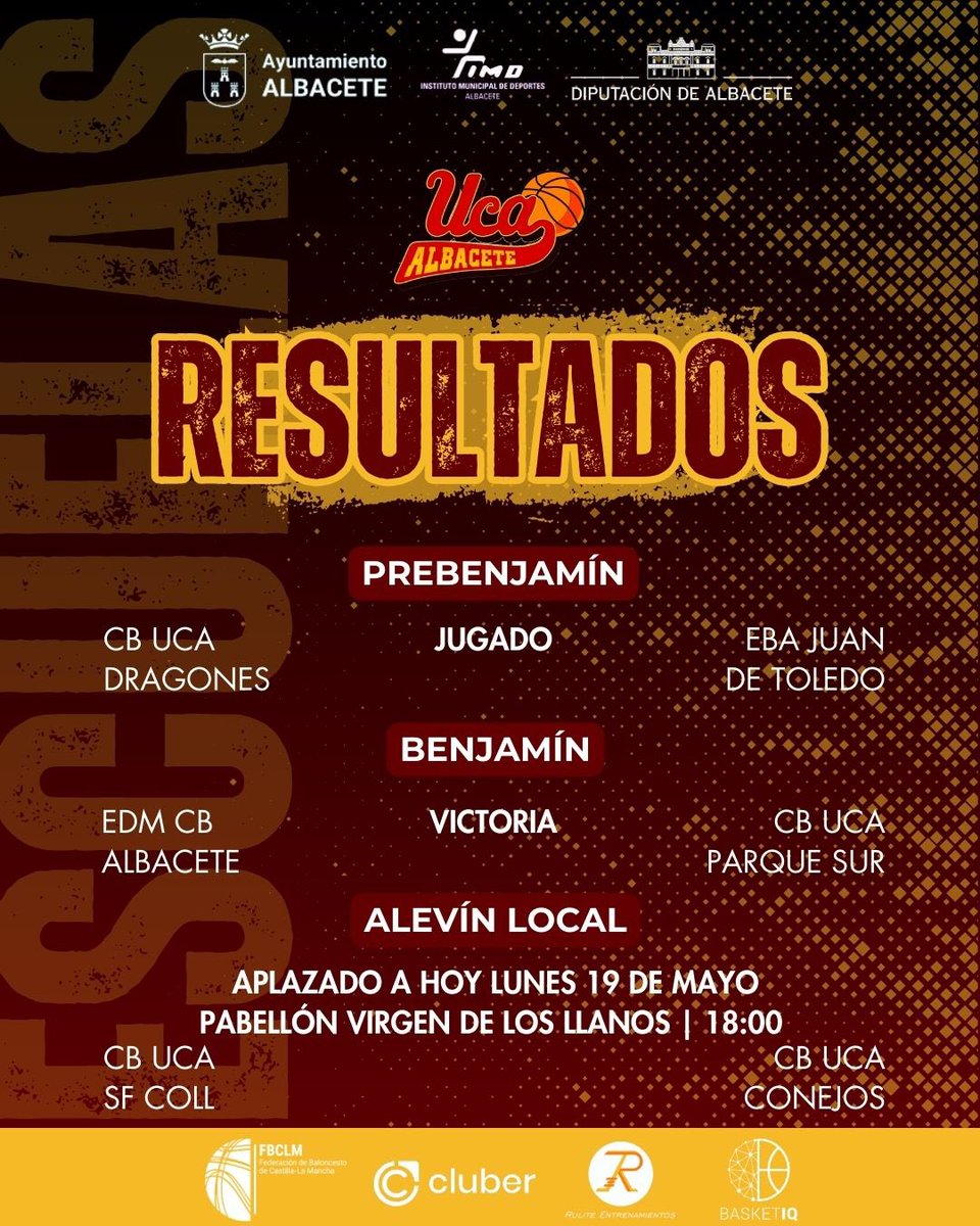 ucacb's tweet photo. Nuestros equipos siguen creciendo, compitiendo y, sobre todo, disfrutando. 💪🏼❤️

💥Y esta tarde… ¡se juega el partido aplazado del alevín local! CB UCA SF Coll vs CB UCA Conejos, en el pabellón Virgen de Los Llanos a las 18:00h. 

¡seguimos jugando! ¡Vamos UCA! 

#CBUCA https://t.co/3mV95WmP1a