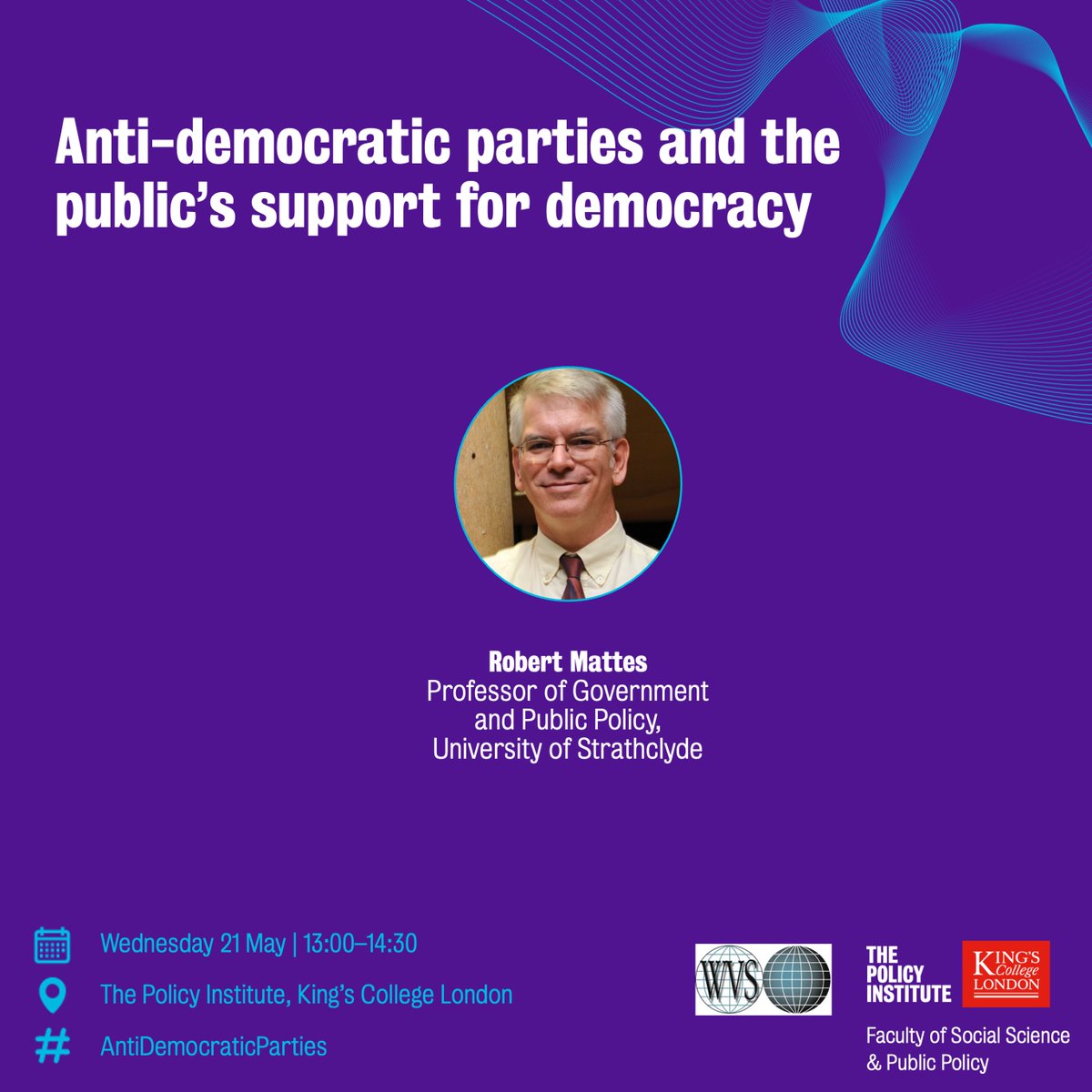 The Policy Institute (@policyatkings) on Twitter photo EVENT: Anti-democratic parties and the public's support for democracy.
Join us online this Wed as Prof Robert Mattes – a leading scholar on democratic attitudes – delivers this year's Ronald F. Inglehart Honorary Lecture.
Hosted with <a href="/WVS_Survey/">World Values Survey</a>
➡️ us02web.zoom.us/webinar/regist… EVENT: Anti-democratic parties and the public's support for democracy.
Join us online this Wed as Prof Robert Mattes – a leading scholar on democratic attitudes – delivers this year's Ronald F. Inglehart Honorary Lecture.
Hosted with <a href="/WVS_Survey/">World Values Survey</a>
➡️ us02web.zoom.us/webinar/regist…