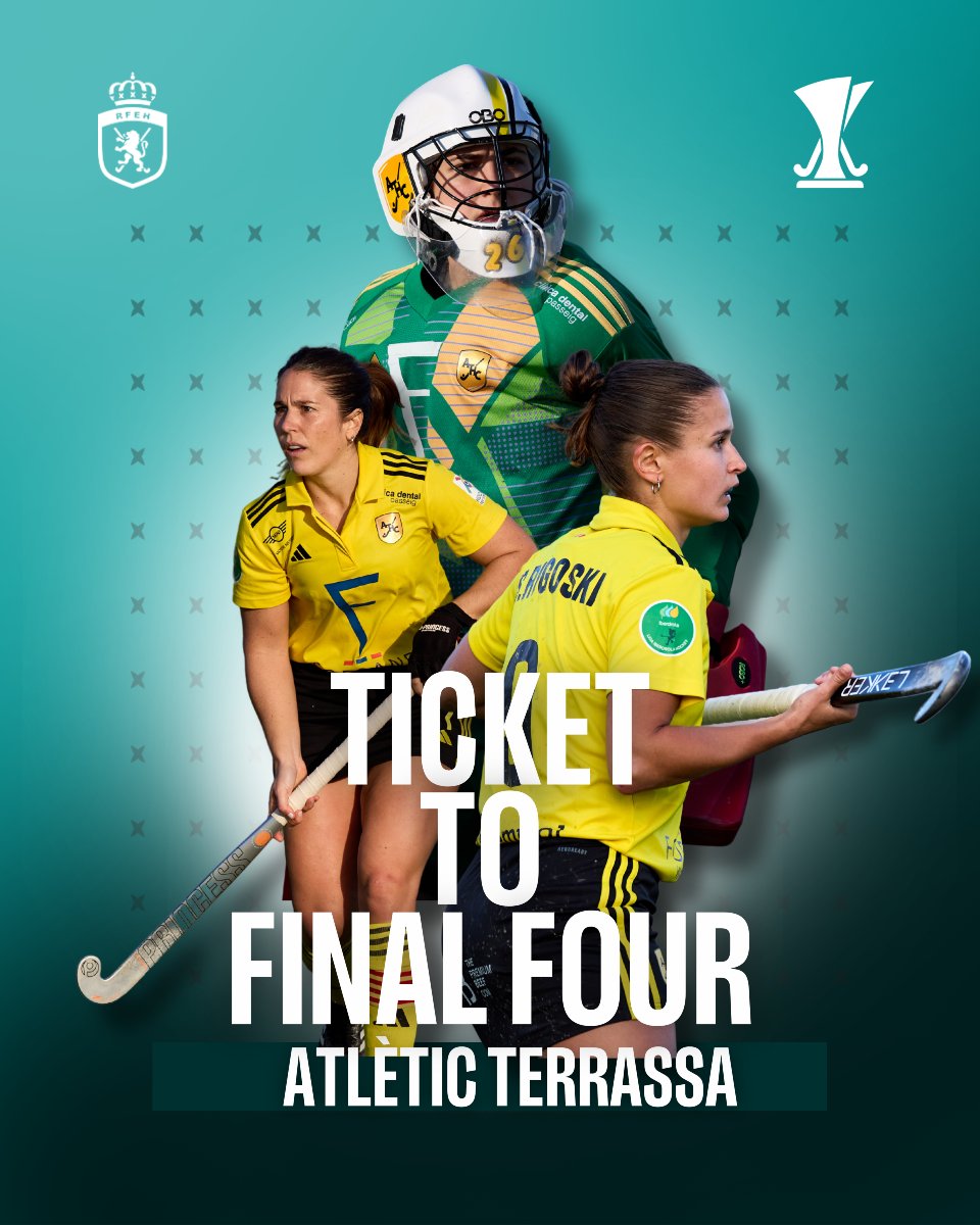 𝗧𝗜𝗖𝗞𝗘𝗧 𝗧𝗢 𝗙𝗜𝗡𝗔𝗟 𝗙𝗢𝗨𝗥 
@atleticterrassa 🔥

📍Estadi MARTÍ COLOMER
📆 30 de mayo al 1 de junio
🎟️ Entradas en el link de la bio 🔗

#FinalFourHockey