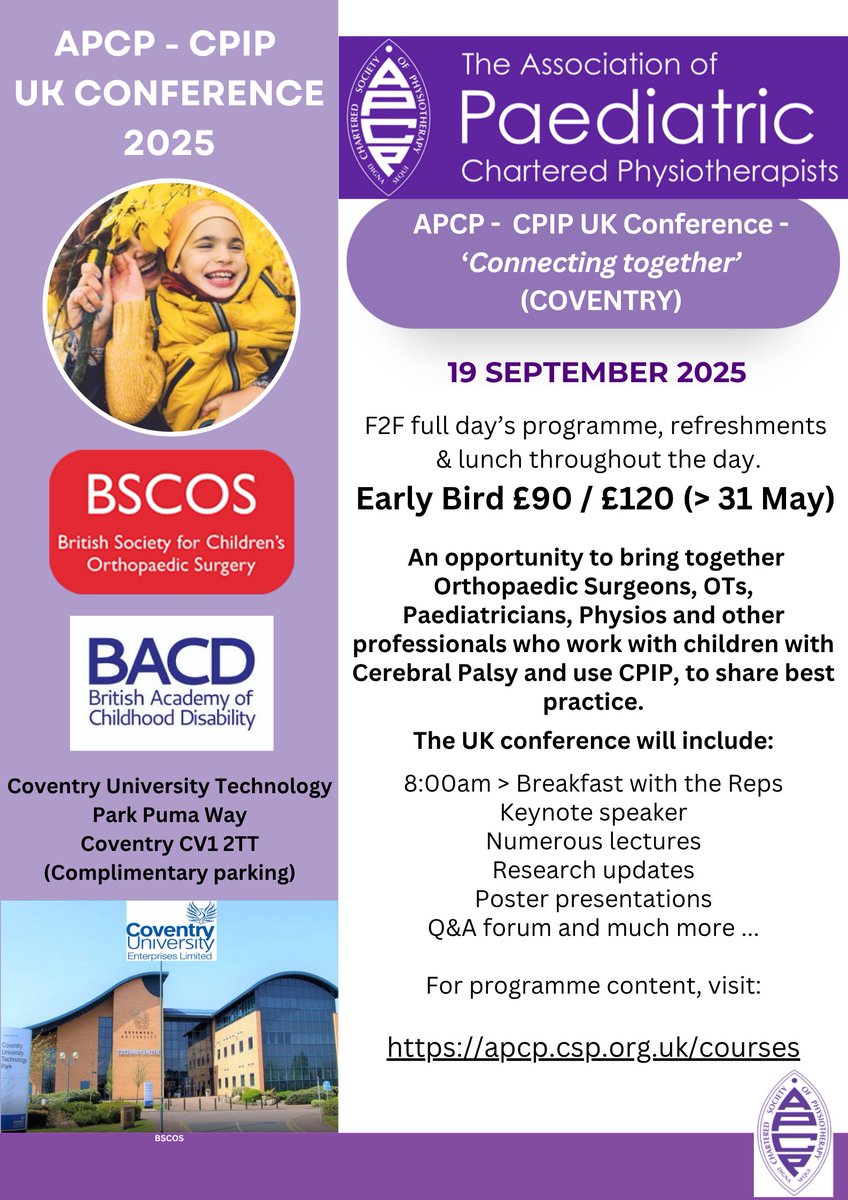 APCP CPIP UK Conference EARLY BIRD OFFER CLOSES 31 MAY! - *|apcp.csp.org.uk/courses/apcp-c…|*