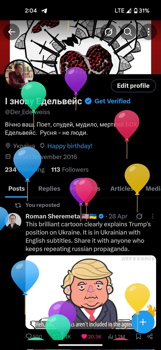 Der_Edelweiss's tweet photo. Єйййй, я дожив до 23! https://t.co/70U9jn8whh