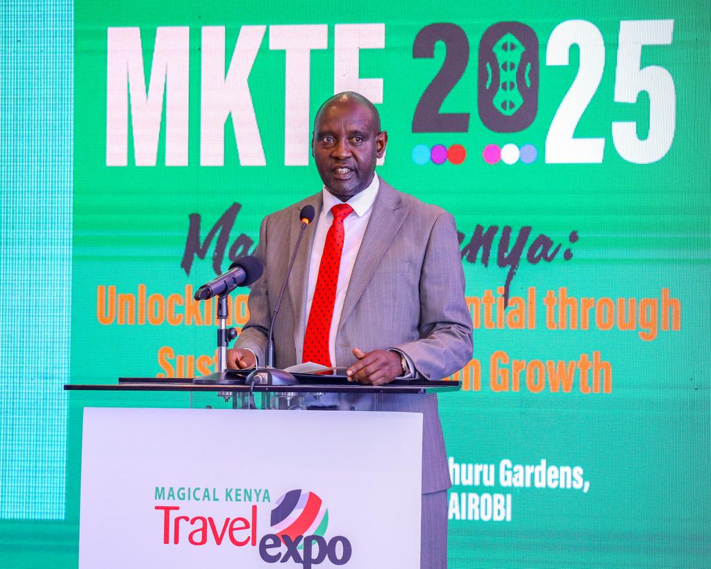TourismKE_'s tweet photo. PS Tourism, @PSOloltuaa, this morning graced the official launch of the Magical Kenya Travel Expo (MKTE) 2025 alongside industry stakeholders at Radisson Blu Hotel, Upper Hill, Nairobi.
#MKTE2025 https://t.co/RN9NalQ6Ip