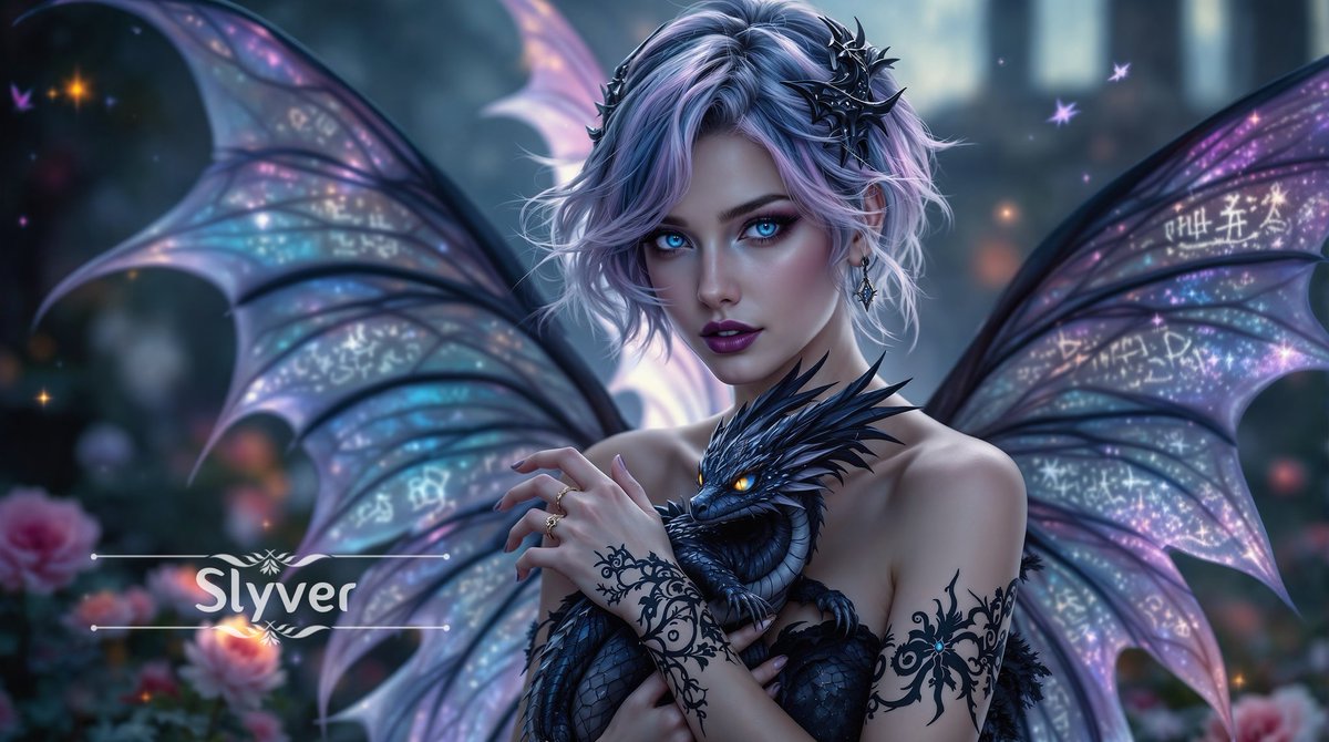 SlyverHQ's tweet photo. Nyssara Nocthyl
Born from shadow and starlight, Nyssara shares a soulbond with Umbryl, her obsidian hatchling. Together, they guard ancient secrets whispered only through runes and silence.
#Wallpaper #Series #THFW https://t.co/fuDpoKWSkE