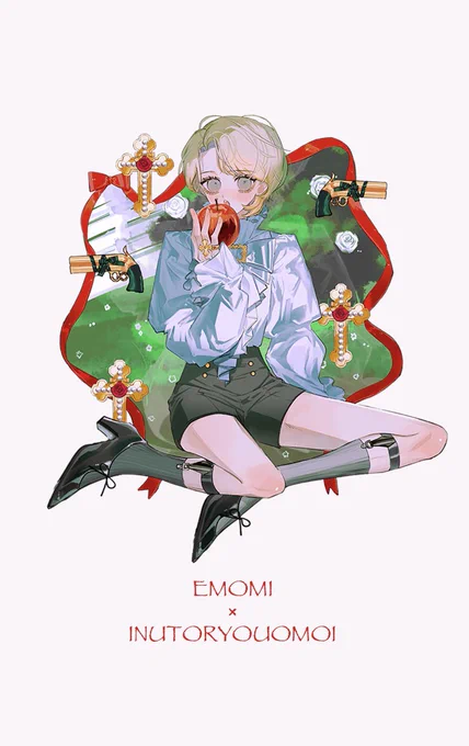 ┈┈┈┈┈┈┈┈┈┈ Newイラスト ┈┈┈┈┈┈┈┈┈┈ なんとこの度、 犬と両思い( )様にEMOMIのイラストを描いていただきましたかわいすぎる イラストは全4種 ステッカーやアクスタなどのグッズを6/1のコミティアにて初お披露目予定です