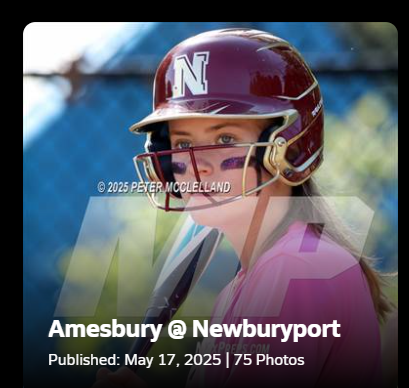 My MaxPreps gallery from the Amesbury/Newburyport softball game is now posted.  "MaxPreps (your school) softball" will get you there.
<a href="/amesburypublic1/">amesburypublicschools</a> <a href="/NBPTSports/">Fans of Newburyport HS Sports</a>