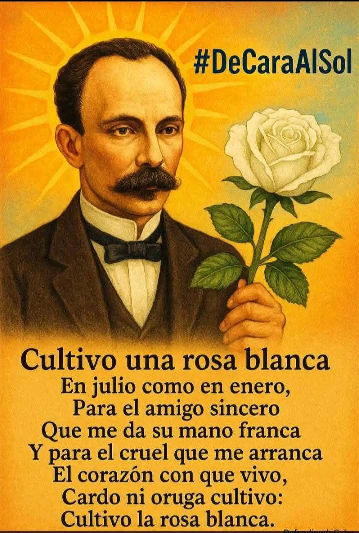 130 años de la caída en combate de José Martí, su legado sigue señalando el camino de la unidad como el único posible para alcanzar la victoria.
Nuestro Apóstol continúa siendo la expresión más alta del bien, de la utilidad de la virtud y del amor a la Patria.
#DeCaraAlSol