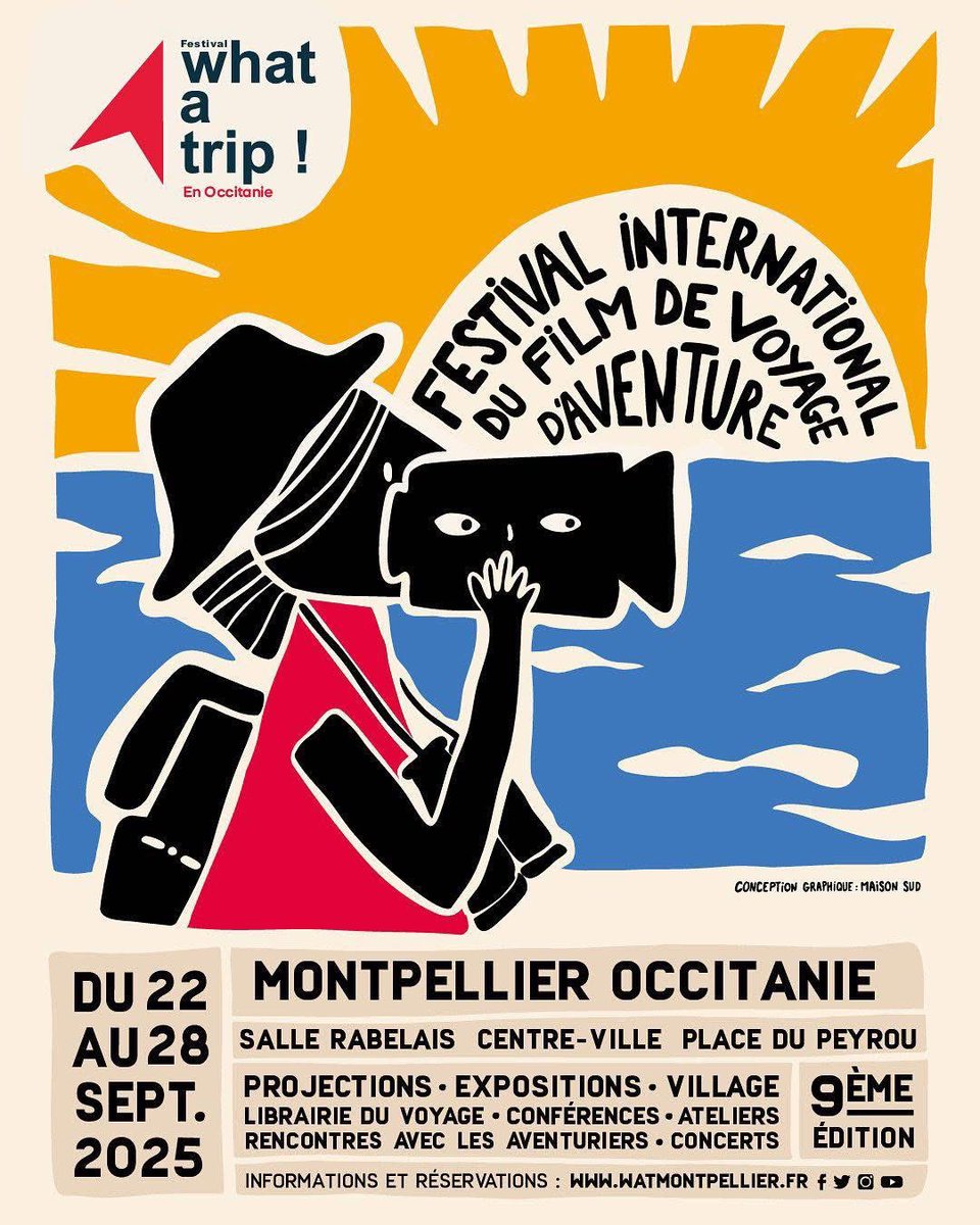 L’affiche du prochain festival <a href="/WatMtp/">What A Trip ! Festival</a> est dévoilée ! C’est l’œuvre de Chloé Aubel et Camille Sanchez <a href="/ValeriePaduano/">Paduano Valérie</a> <a href="/MLMontpellier/">Midi Libre Montpellier</a>