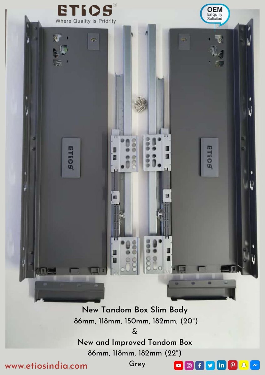 PrakashEnterp10's tweet image. Prakash Enterprises #tandombox #foldingbracket#follow #kitchenaccessories #hardwarestore #hardware #door #windows #fitting *Prakash enterprises Delhi * https://etiosindia.com+91 9891316193