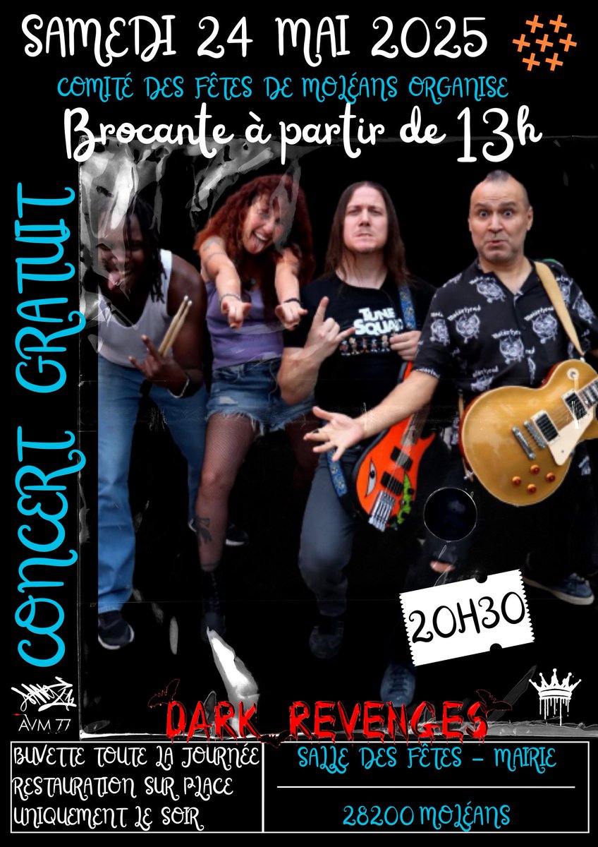 DARK REVENGES - YouTube
Dark Revenges Live à Moléans | Facebook
LE FESTIVAL BORN TO RIDE EN CREUSE | Facebook
Dark Revenges Live au Born To Ride Creuse | Facebook