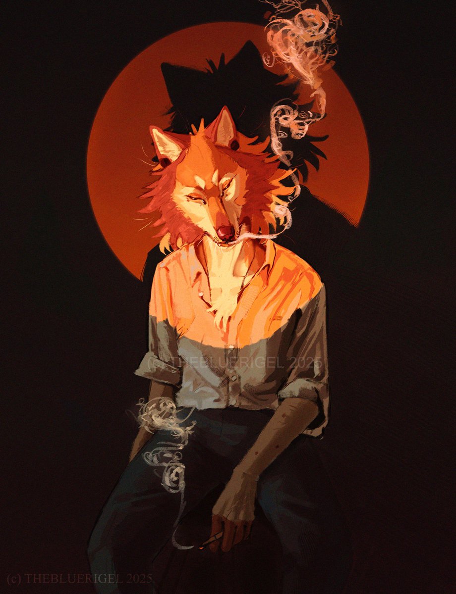 Wind down 

#furryart #thebluerigel