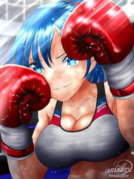 新入部員ちゃんとインファイト🥊🥊💨
 #ボクシングの日 