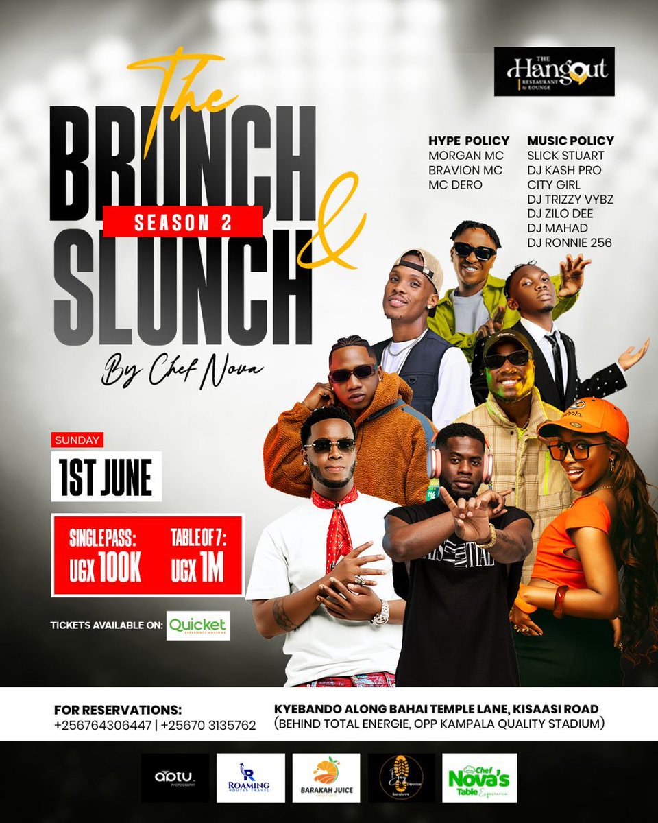 Eric_Of_1691's tweet photo. This isn’t just brunch.

We’re talking @djSlickStuart, MC Bravion, vibes on vibes &amp; food that slaps harder than your rent

Pull up with the crew or roll solo and find your people. It’s all happening on 1 June

Tickets via https://t.co/a70l5VyU0H

@ChefNova256
#BrunchAndSlunch https://t.co/An4Y2yy4Z5