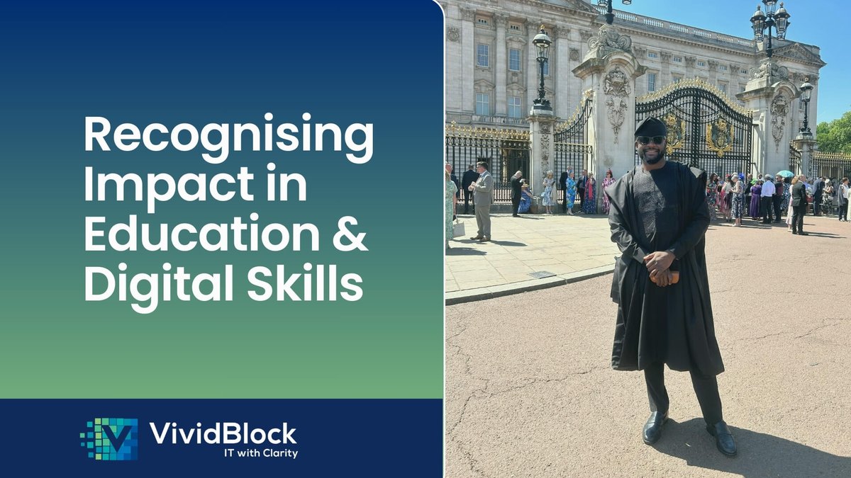 Last week, our Director, Taiwo Okeneye, was among those invited to Buckingham Palace for His Majesty’s Garden Party - an event recognising individuals working in #Education and #Skills. 🎉🎉🎉 

vividblock.com/?p=34265 

#EducationAndSkills #DigitalInclusion #CommunityImpact