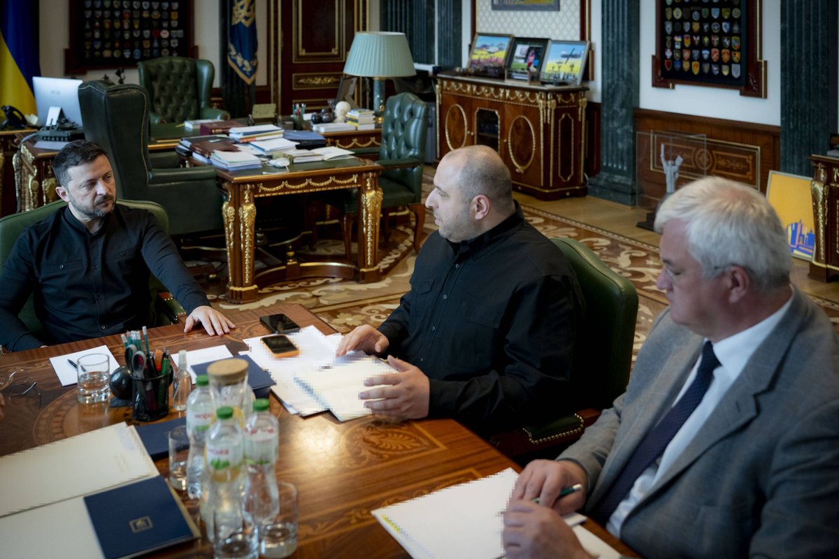 Volodymyr Zelenskyy / Володимир Зеленський (@zelenskyyua) on Twitter photo I held a meeting on our diplomatic efforts to end the war and to establish a real and durable peace.
Minister of Defense of Ukraine, <a href="/rustem_umerov/">Rustem Umerov</a>, reported on the work of our delegation and the negotiation process in Türkiye. The meetings on May 15–16 showed the world both our I held a meeting on our diplomatic efforts to end the war and to establish a real and durable peace.
Minister of Defense of Ukraine, <a href="/rustem_umerov/">Rustem Umerov</a>, reported on the work of our delegation and the negotiation process in Türkiye. The meetings on May 15–16 showed the world both our