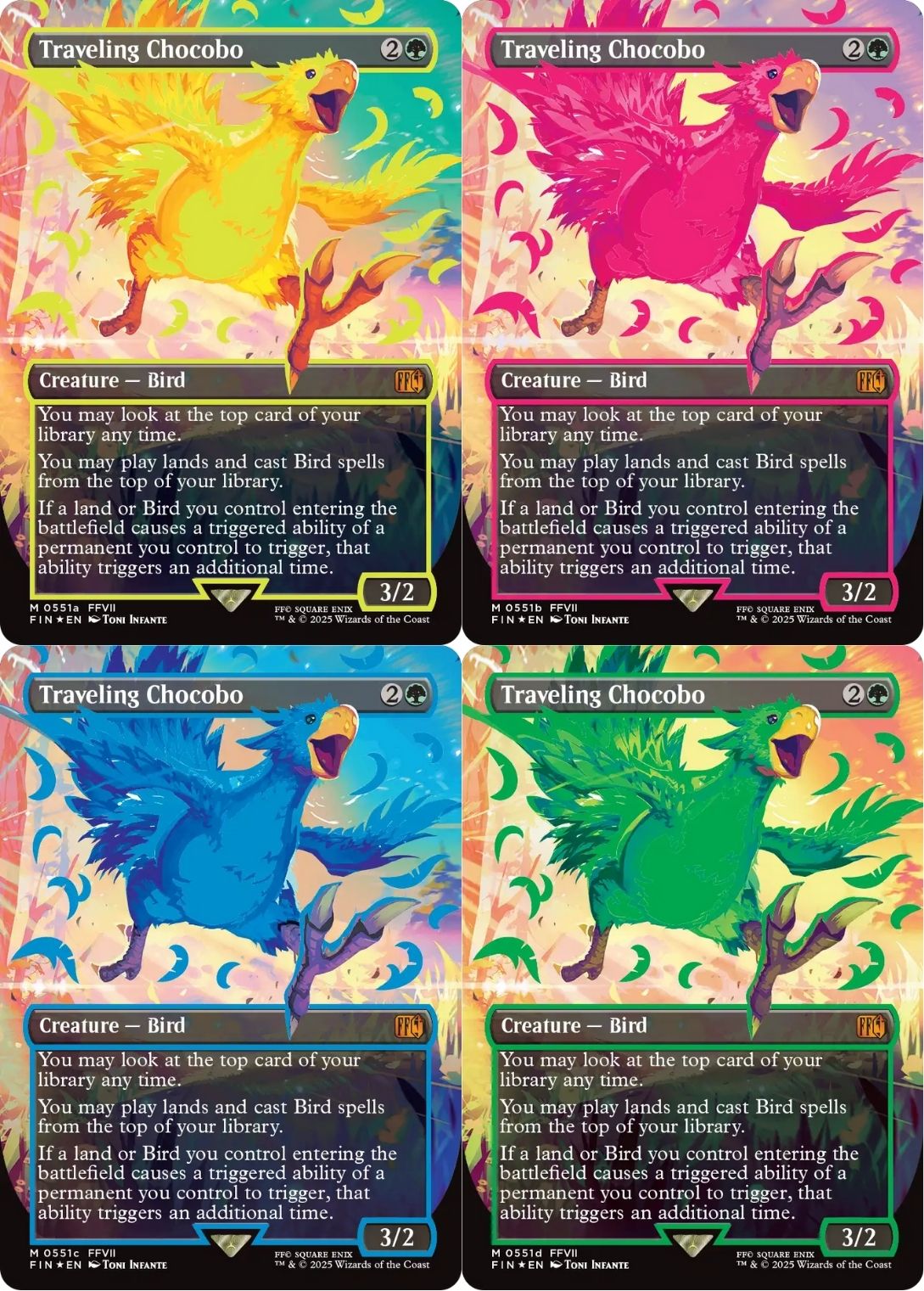 MTG FF コラボ チョコボレース ピンバッジ&ポスター&シール