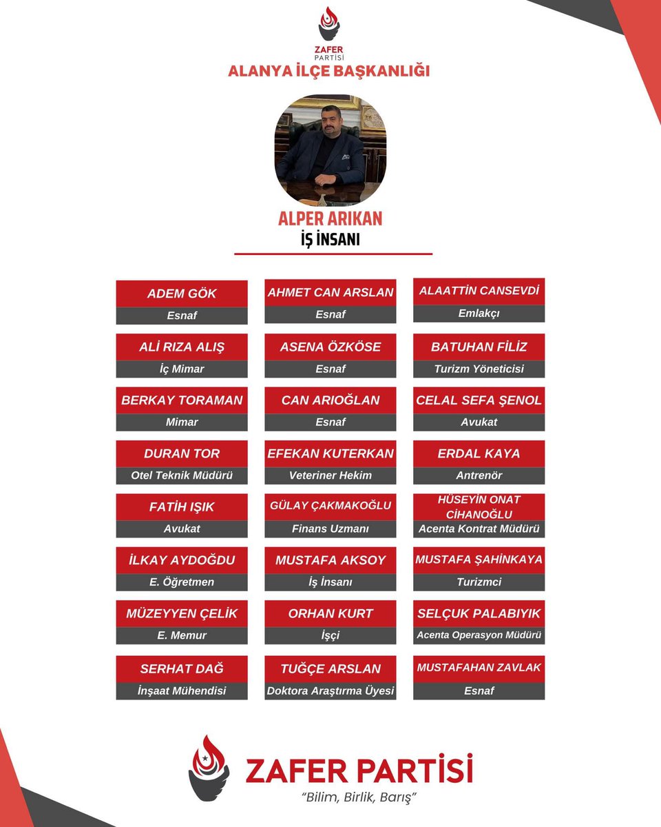 Eşkıyaların kıymet gördüğü, vatan aşıklarının hukuksuzca tutsak alındığı bu puslu havada korkmadan, yılmadan mücadelemize devam edeceğiz. 

Alanya’mıza ve partimize hayırlı olsun 🇹🇷