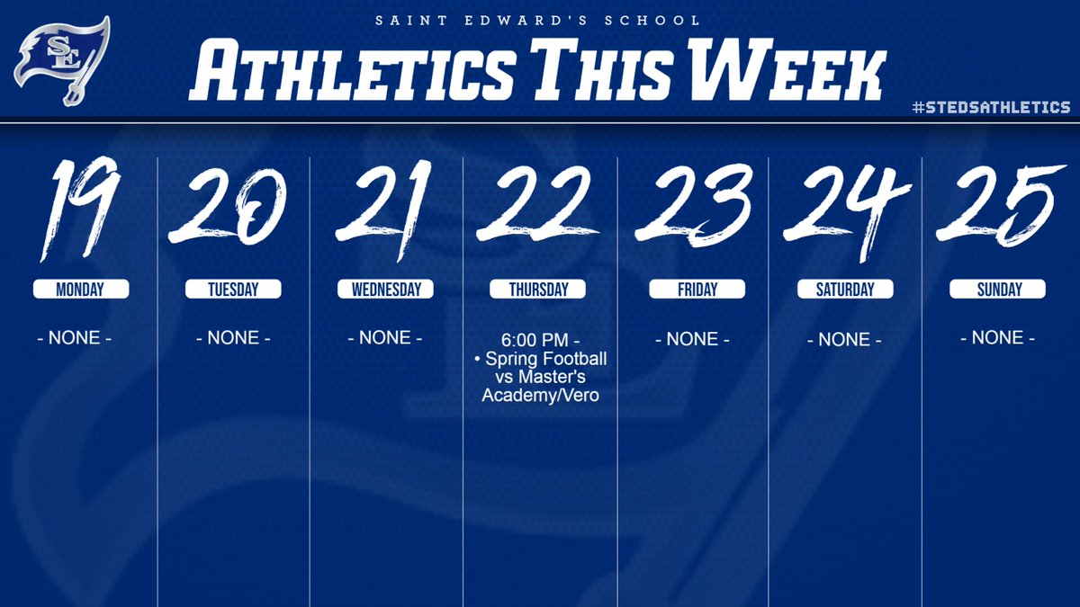 SES Weekly Athletic Schedule for May 19-25. Go, Pirates!