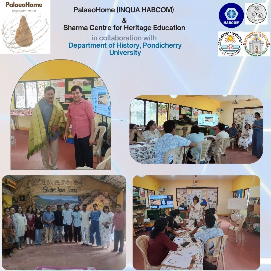 PalaeoHome's tweet photo. PalaeoHome is back in action! 🌿
After months in the lab, we're thrilled to kick off hands-on activities with students &amp; ECRs. In collaboration with Sharma Centre for Heritage Education, we're training History undergrads from Pondicherry Univ.

Stay tuned for updates! #PalaeoHome https://t.co/TwrHeQsPqc