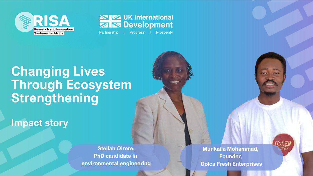 The RISA Fund is building the foundations for inclusive innovation across Africa  through an ecosystem strengthening approach.
👉Meet two inspiring changemakers from Ghana and Kenya who are part of this transformation. 
 📖 bit.ly/4jYv3cd