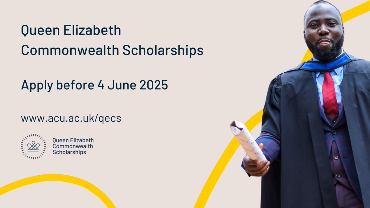 It’s not too late to apply for a Queen Elizabeth Commonwealth Scholarship⏰ 
 
You have until 4 June to take the next step towards completing a Master's degree, experiencing a new culture and building a global network for life. 

Go on, hit submit: buff.ly/gYIzv0j

#QECS