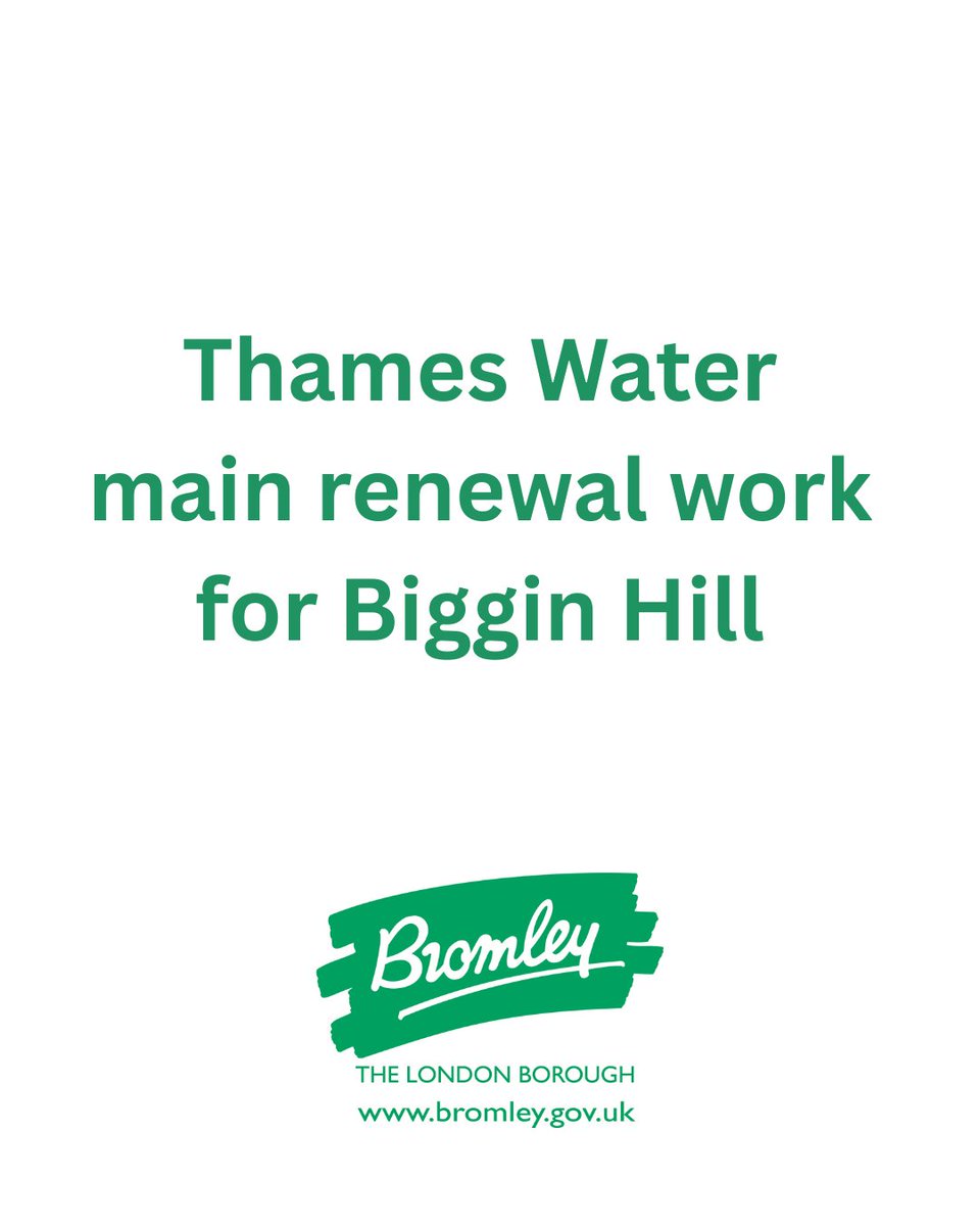 The long term @ThamesWater water main renewal work for Biggin Hill is being welcomed given that this will end the need for frequent emergency work by Thames Water, with the associated disruption. The long term renewal work will get underway next week.

bromley.gov.uk/news/article/8…