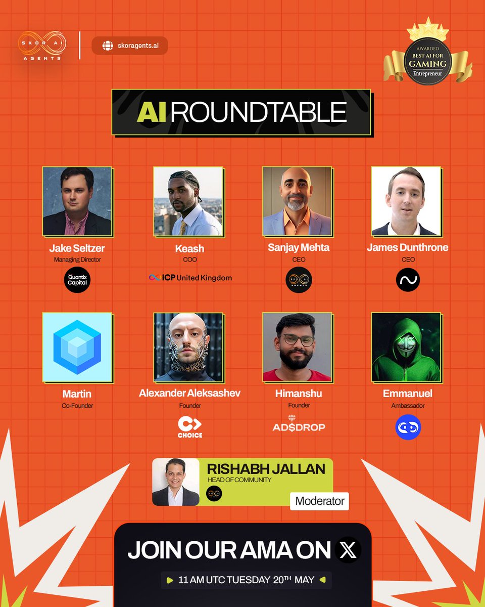 🚀 AI Roundtable – Must-Join AMA! 🤖🧠

Join leading experts to discuss the future of AI agents, data-driven insights, and autonomous systems — including the recent game-changing U.S.-Gulf AI chip deals announced during President Trump’s visit

📅 Date: Tuesday, May 20th
⏰ Time: