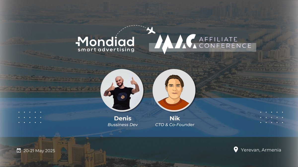 gomondiad's tweet image. If you're seeking a reliable #trafficsource to scale up your business, meet us at the latest edition of MACAffiliate Conferences! 🚀🤩

Look for the Mondiad T-shirts and/or DM us to set up meet-up details.

#AffiliateMarketingConference #AdNetwork