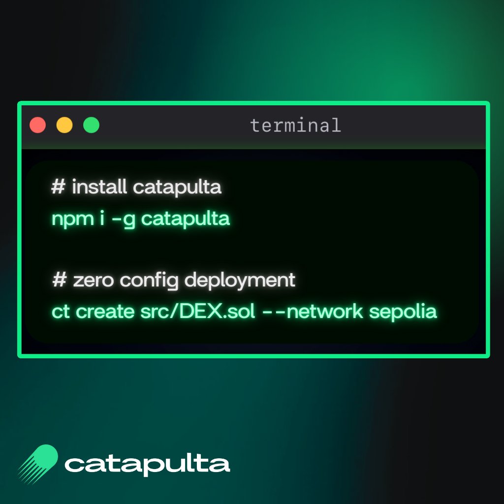 deploy tip: in Foundry projects you can use 𝘤𝘵 𝘤𝘳𝘦𝘢𝘵𝘦
 as an alias of 𝘤𝘢𝘵𝘢𝘱𝘶𝘭𝘵𝘢 𝘤𝘳𝘦𝘢𝘵𝘦 to deploy a single contract anywhere, no RPCs or gas required

inspired by <a href="/withgraphite/">Graphite (we've moved to @graphite)</a> gt alias