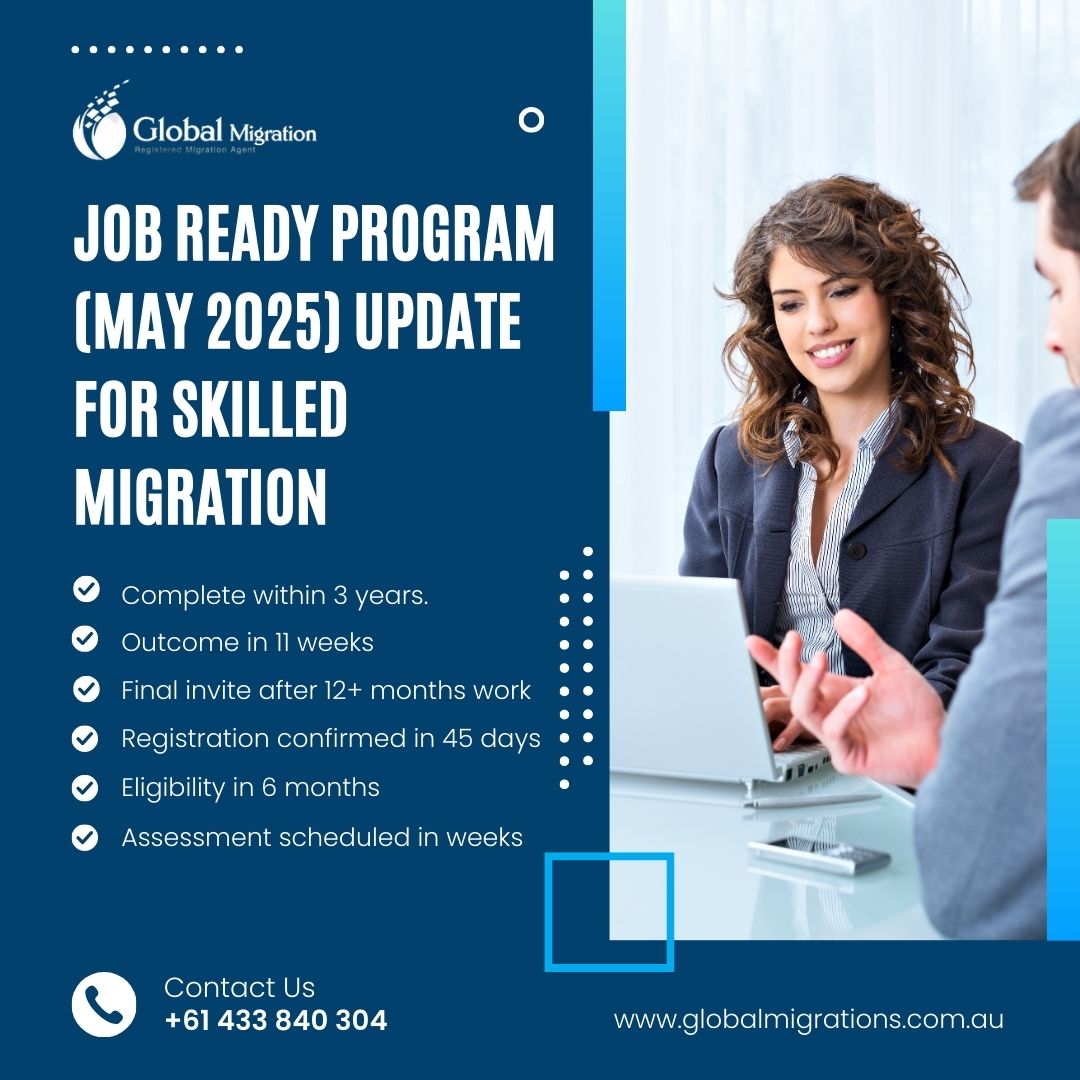 Global_aus's tweet image. Job Ready Program (May 2025) update for skilled migration 🇦🇺
✔ Registration confirmed in 45 days
✔ Eligibility in 6 months
✔ Assessment scheduled in weeks
✔ Outcome in 11 weeks
✔ Final invite after 12+ months work
Complete within 3 years.

#SkilledMigration #JobReadyProgram