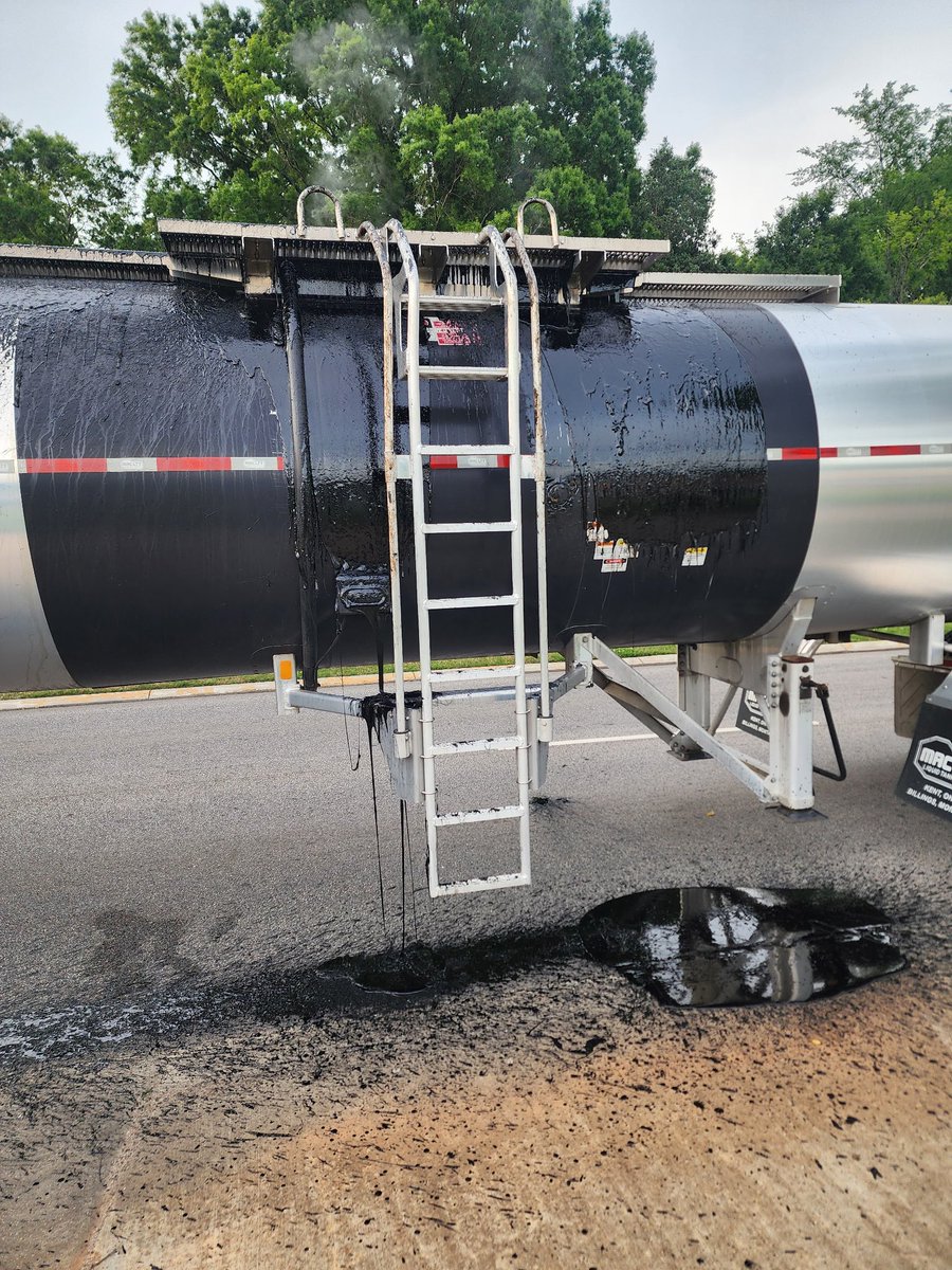 Drivers should expect delays and avoid southbound Cherry Road for the next few hours.  Crews are on scene standing by for cleanup of tar that was leaking from a truck across from Cherry Park.