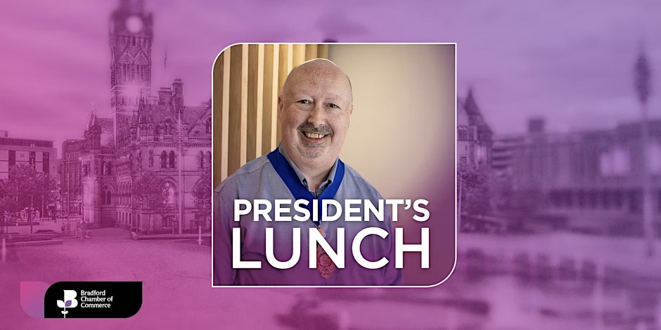 Bradford Chamber Presidents Lunch 🍽️

📅 Tue 15 July 2025, 12:00-14:00 GMT

Network with fellow Chamber members, and meet those who are involved in making your Chamber work for you.

🔗 Book your place here: eventbrite.co.uk/e/bradford-cha…