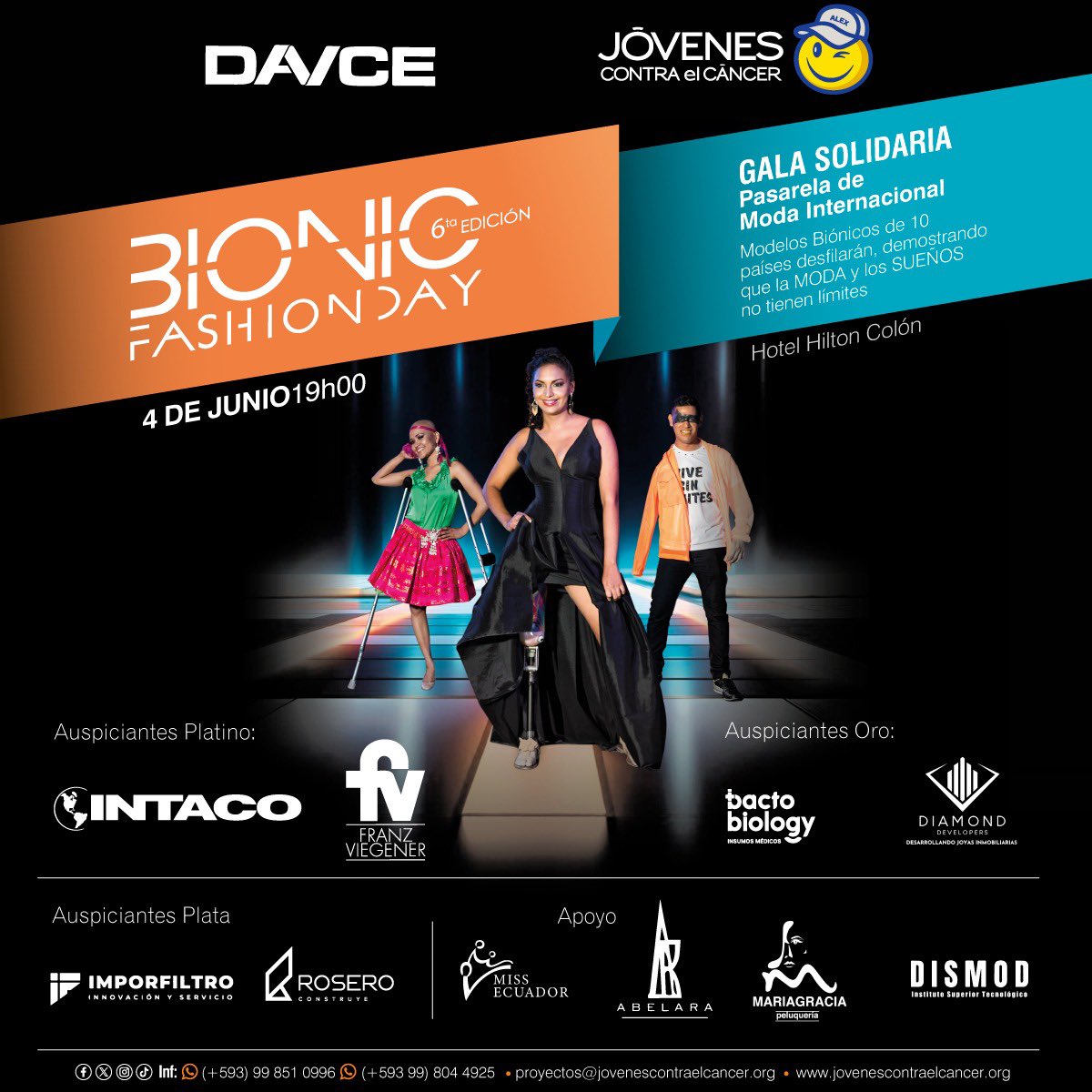 Jóvenes Contra el Cáncer del Ecuador (@jcontraelcancer) on Twitter photo Agradecemos a las Marcas con propósito social que se unen a la organización de #BionicFashionDay 6ta edición: Cena de gala, pasarela internacional y show artístico con Sergio Sacoto, Ballet Jacchigua. adquiere tu entrada 0998510996 <a href="/laviniavNoboa/">Lavinia V. Noboa</a> <a href="/mheller_ec/">Mónica Heller</a> <a href="/mineriaecuador/">Cámara de Minería del Ecuador</a> Agradecemos a las Marcas con propósito social que se unen a la organización de #BionicFashionDay 6ta edición: Cena de gala, pasarela internacional y show artístico con Sergio Sacoto, Ballet Jacchigua. adquiere tu entrada 0998510996 <a href="/laviniavNoboa/">Lavinia V. Noboa</a> <a href="/mheller_ec/">Mónica Heller</a> <a href="/mineriaecuador/">Cámara de Minería del Ecuador</a>