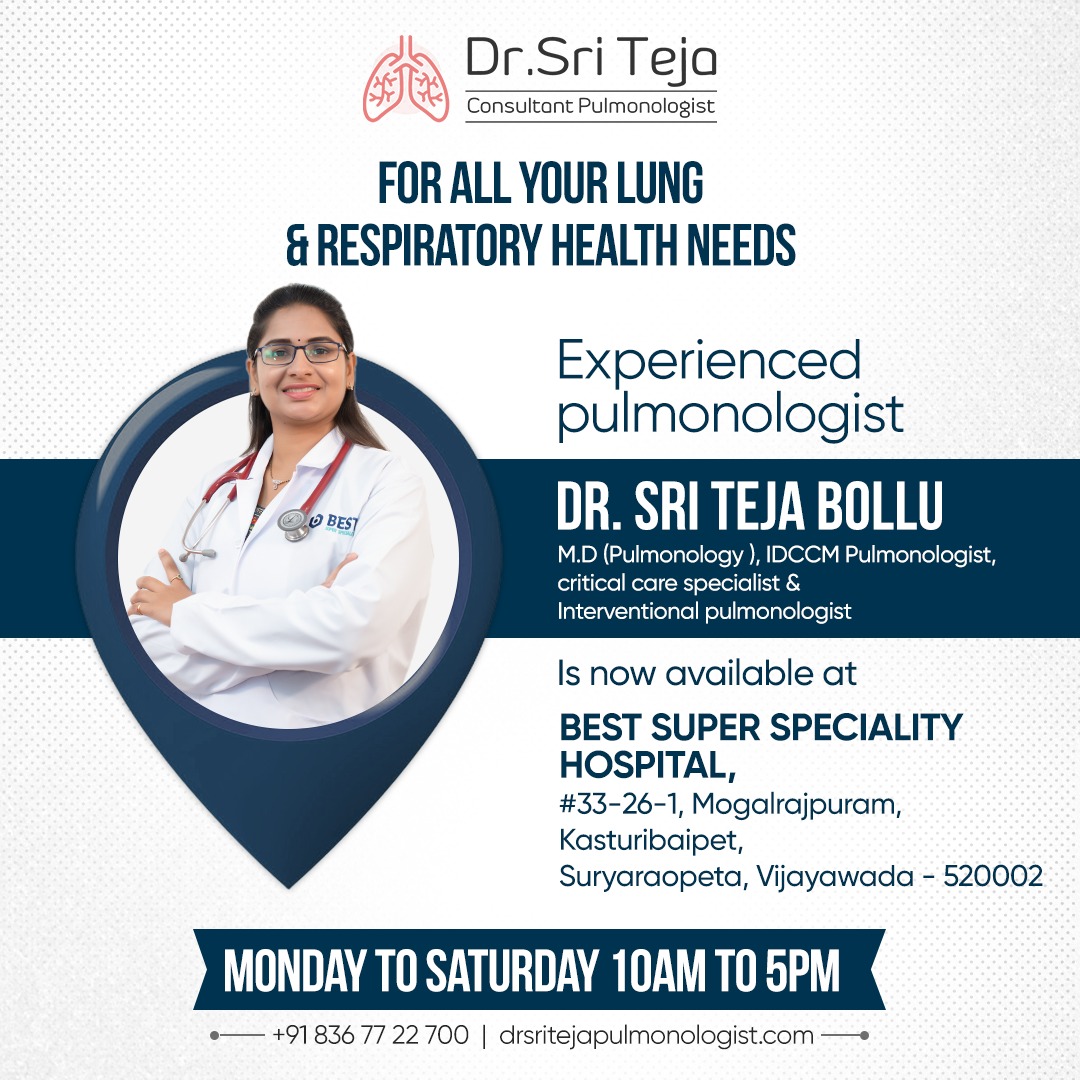 besthospitalvja's tweet image. youtube.com/shorts/P7-vsLr…
Watch Full Video  To Know More
#PulmonaryFunctionTest #PFT #LungHealth #Spirometry #AsthmaCare #COPDTest #ILD #BreathingTest #DrSriTejaBollu #PulmonologistVijayawada #BestPulmonologist #BESTsuperspecialityHospitalVijayawada