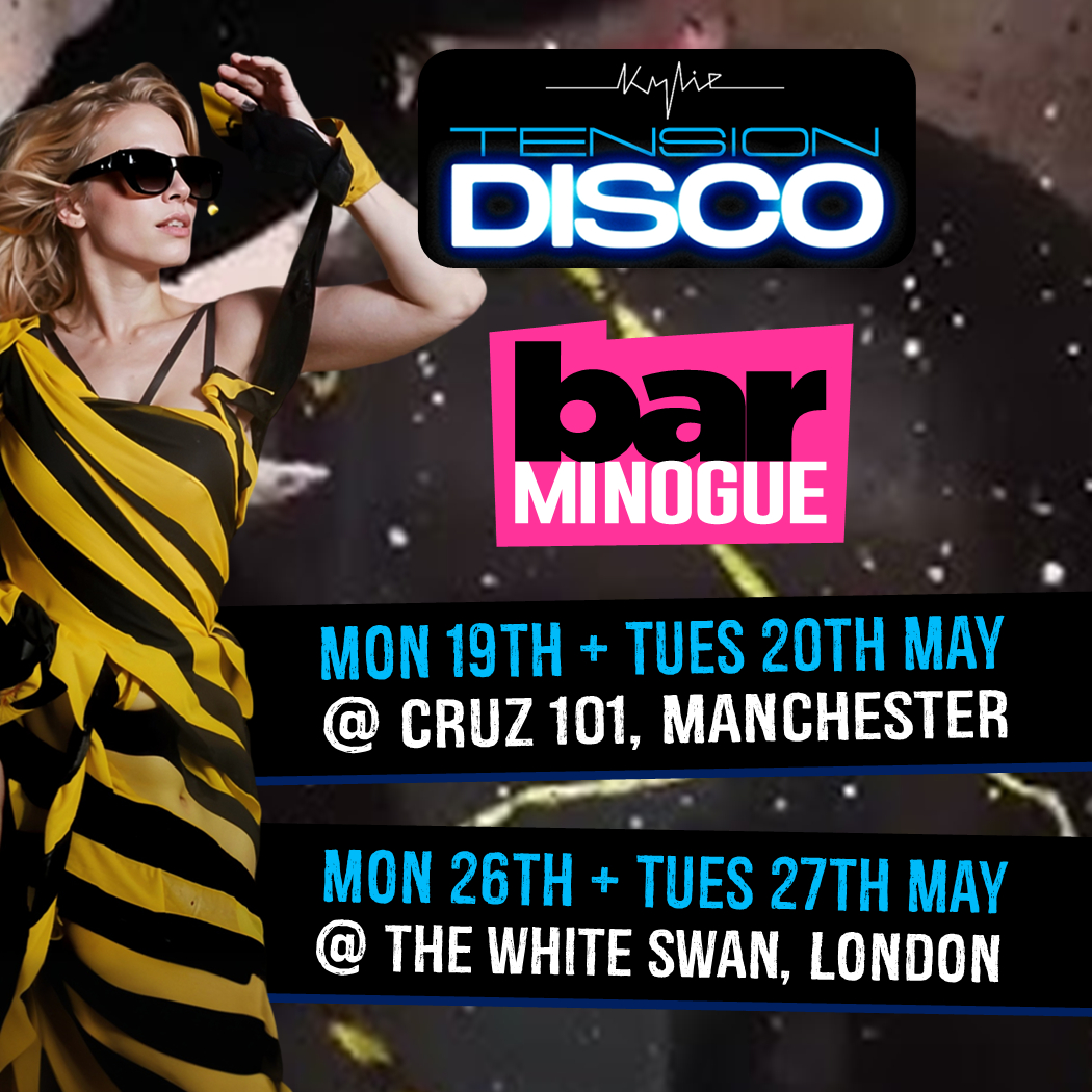 It's KYLIE in MANCHESTER 😱😱😱

Head to <a href="/Cruz101Official/">Cruz 101 Manchester</a> after the gig on Monday 19th &amp; Tuesday 20th May for Bar Minogue: the Kylie Tension Disco!

All her biggest hits, fan favourites, plus Kylie masks + party props for early attendees!

Cheaper adv tix: buytickets.at/iamdresden