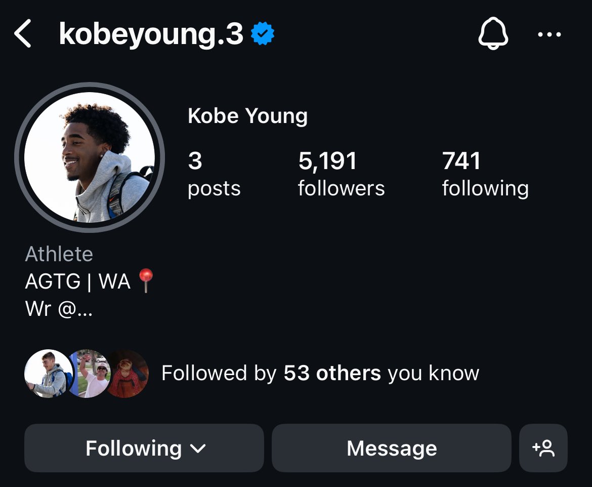 Interesting thing to look at here. In the instagram bio of Kobe Young a former Broncos basketball player his bio says “Wr @…” Looks like he is moving away from basketball and going back to football where he was a 3⭐️ out of HS!