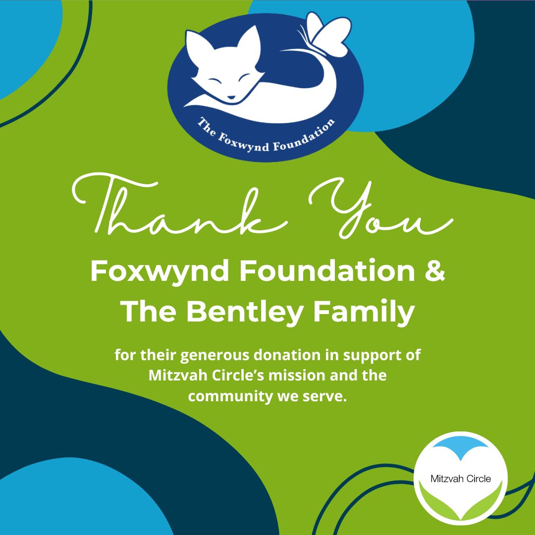 We are deeply grateful to the Bentley family and the Foxwynd Foundation for their support! Their gift will enable Mitzvah Circle to upgrade our technology, strengthening our ability to serve over 500,000 individuals each year who are facing crisis, poverty, and homelessness.