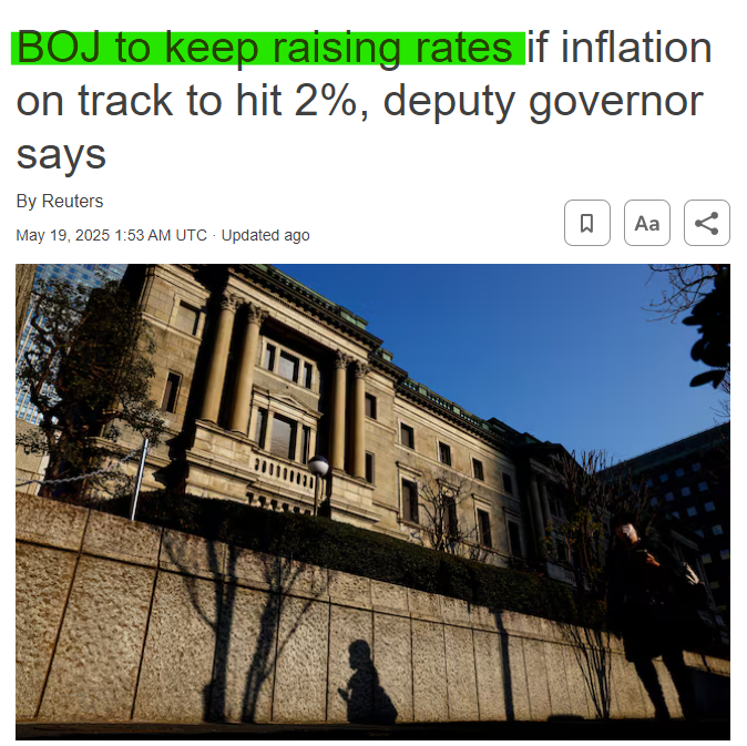 ReesePolitics's tweet photo. BREAKING: Bank of Japan to keep hiking interest rates if inflation stays on track. 🚨
THE STARS ARE ALIGNING. https://t.co/9QoPGWClaH