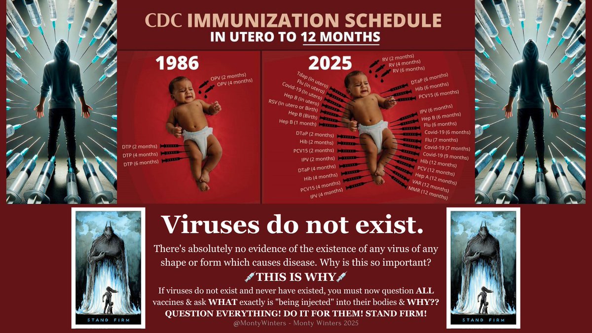 Monty Winters (@montyuncensored) on Twitter photo VIRUSES DO NOT EXIST
⬆️Why is THIS so important?
⬇️THIS is why
If viruses don't exist & never have existed, you must NOW question ALL VACCINES & ask WHAT exactly is being injected into their bodies & WHY?
STAND FIRM!
<a href="/drtomcowan/">Dr. Tom Cowan</a>
<a href="/AndrewKaufmanMD/">Andrew Kaufman MD</a>
<a href="/ViroLIEgy/">ViroLIEgy</a>
<a href="/Censored4sure/">Luther ‘Ćyrus’</a>
<a href="/Dr_Voll/">Amandha Dawn Vollmer, Medicine Woman, Truthsayer</a> VIRUSES DO NOT EXIST
⬆️Why is THIS so important?
⬇️THIS is why
If viruses don't exist & never have existed, you must NOW question ALL VACCINES & ask WHAT exactly is being injected into their bodies & WHY?
STAND FIRM!
<a href="/drtomcowan/">Dr. Tom Cowan</a>
<a href="/AndrewKaufmanMD/">Andrew Kaufman MD</a>
<a href="/ViroLIEgy/">ViroLIEgy</a>
<a href="/Censored4sure/">Luther ‘Ćyrus’</a>
<a href="/Dr_Voll/">Amandha Dawn Vollmer, Medicine Woman, Truthsayer</a>