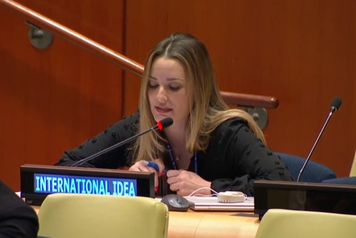 International IDEA @ the UN (@iidea_un) on Twitter photo 💬 "To deliver on the promises of the Pact for the Future, we must recognize that data is power—and data on governance is essential." <a href="/AmandaSourek/">Amanda Sourek</a> <a href="/Int_IDEA/">International IDEA</a>
Statement by International IDEA at the Informal Interactive Dialogue on the Implementation of the Pact for the Future. 💬 "To deliver on the promises of the Pact for the Future, we must recognize that data is power—and data on governance is essential." <a href="/AmandaSourek/">Amanda Sourek</a> <a href="/Int_IDEA/">International IDEA</a>
Statement by International IDEA at the Informal Interactive Dialogue on the Implementation of the Pact for the Future.
