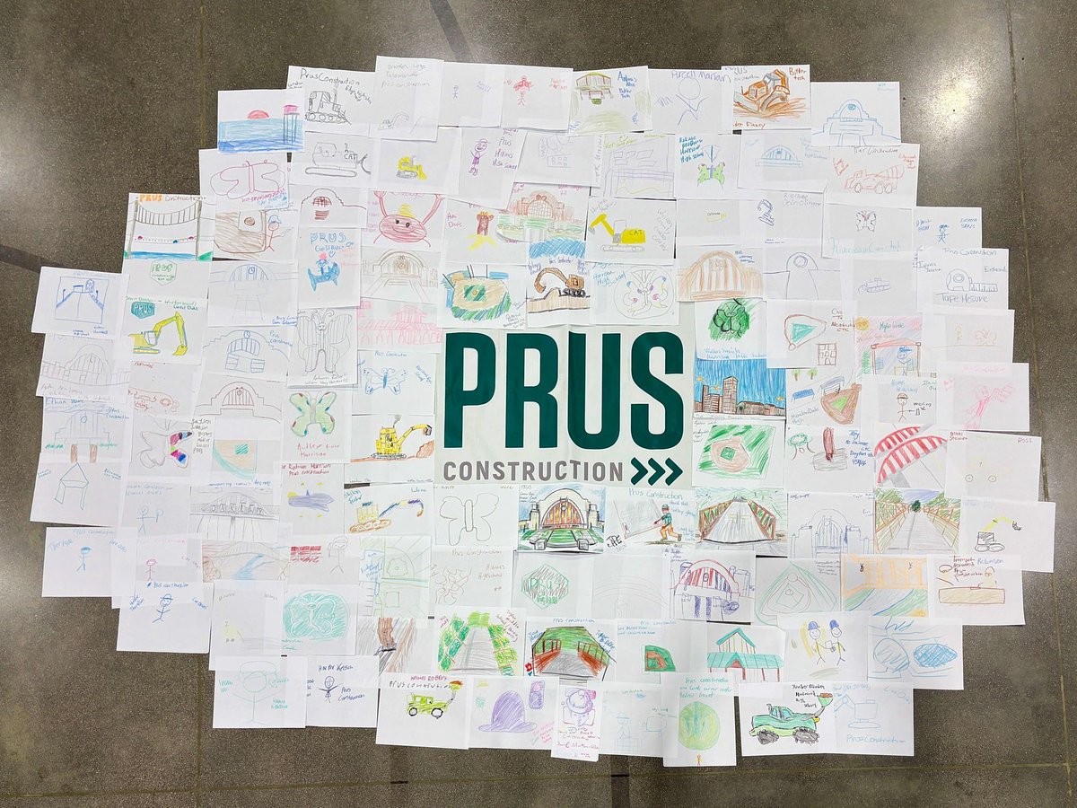 At <a href="/ACI_Cincinnati/">Allied Construction Industries</a> Construction Career Days, students drew what they learned at the Prus booth—and their creativity didn’t disappoint. We’re proud to help inspire the next generation! 🏗️🖍️ #PrusConstruction #ACICareerDays #ConstructionCareers #FutureBuilders #Cincinnati